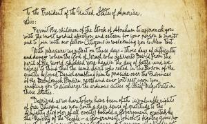 Crop of a historic document by the Founding Fathers