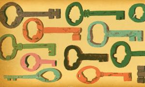 Teaching Tolerance illustration with a variety of keys in shape and color