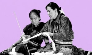 Indigenous woman and girl