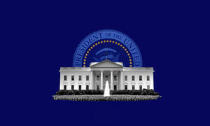 Image of the White House with president's seal
