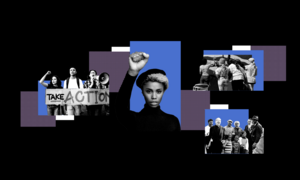 Collage images of youth activism