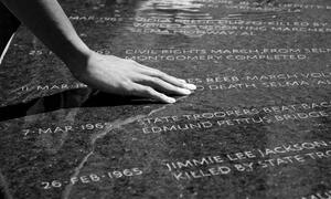 Photo of Civil Rights Memorial with martyrs' names
