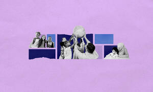 collage images of immigrant children