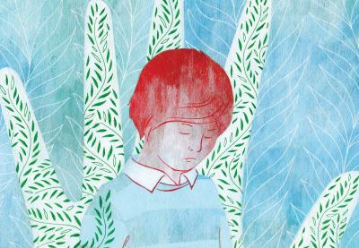 Teaching Tolerance illustration of head down child