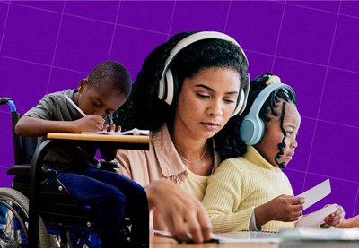 Collage image of students with disabilities