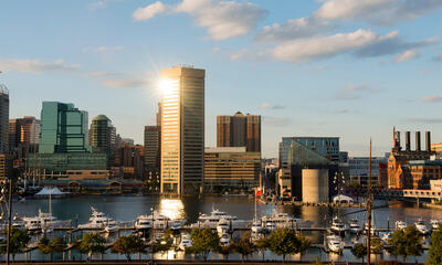 Baltimore, Maryland, skyline.